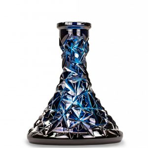 Vetro in Cristallo di Boemia - Cone Rock (azure) hookah bowl vaso
