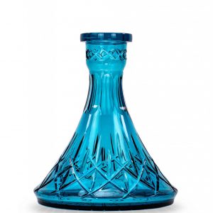 Vetro in Cristallo di Boemia - Cone Diamond Cut (Acquamarine Blue)