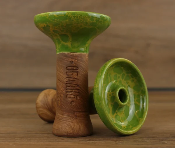 oblako green yellow marble glaze top phunnel m